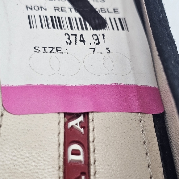 Prada Black Suede Block Heel Pumps Size 7.5 Narrow - Picture 9 of 11